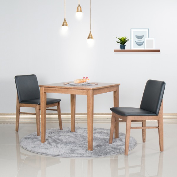 비엔 2인용 식탁세트 고무나무 원목 의자 벤치 테이블
